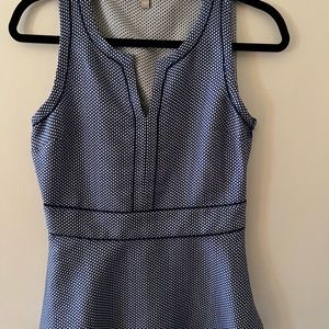 Banana Republic blue/white polka dot shirt, size 2.